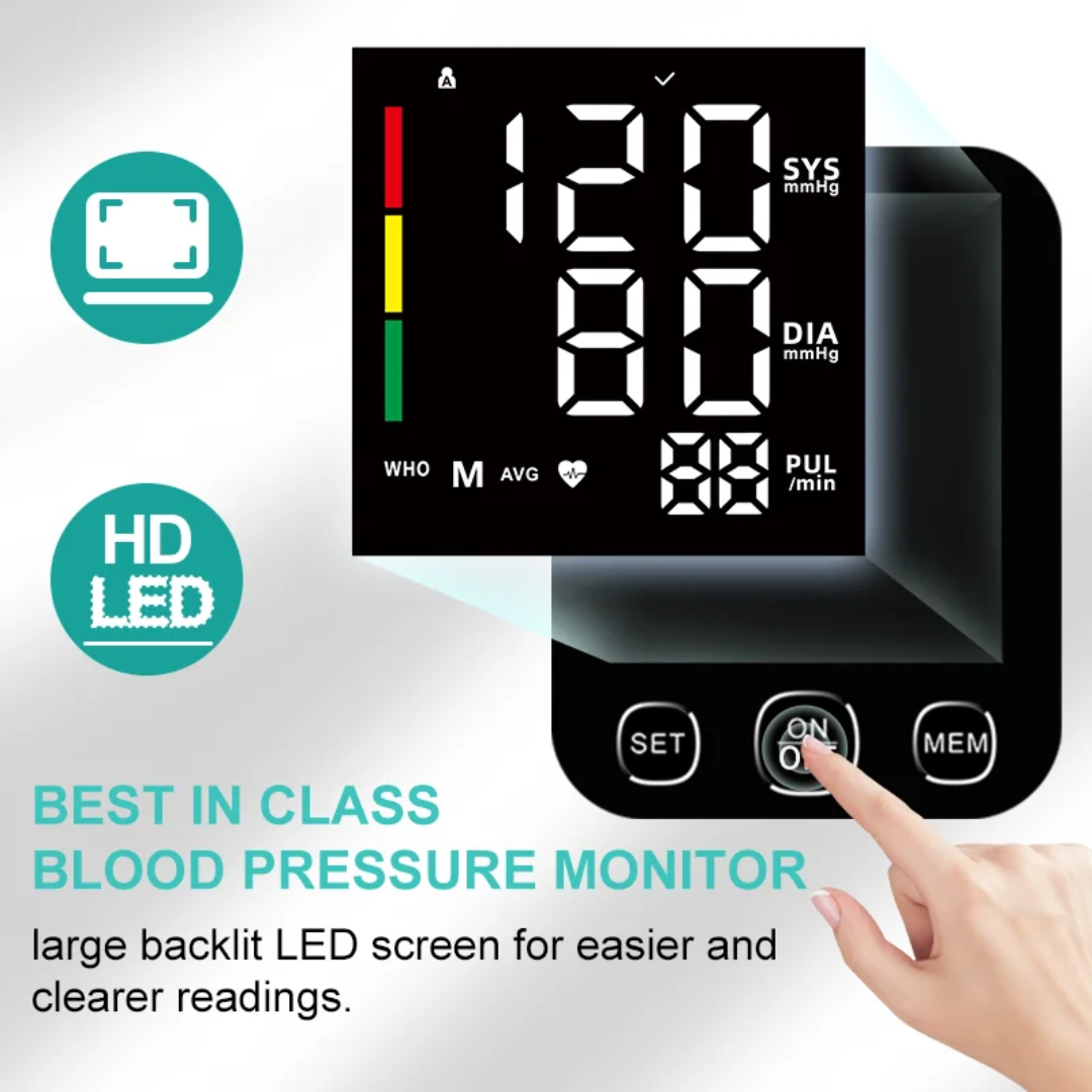 HD LED SECREEN DIGITAL BLOOD PRESSURE MONITOR